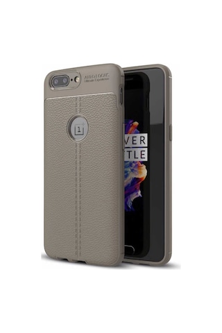 One Plus 5 Deri Görünümlü Lux Niss Silikon Kilif 457551077
