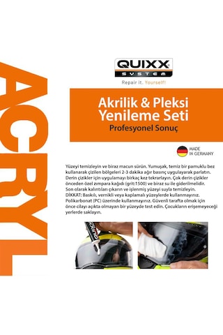 Quixx Pleksi Çizik Giderici Set