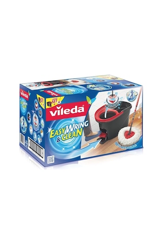 Vileda Turbo Pedallı Temizlik Seti, Siyah+vileda Turbo& Easy Wring Yedek Paspas