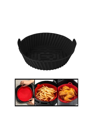 Onikiden Yanmaz Yapışmaz Airfryer Silikon Pişirme Kabı Sl099 - Tüm Fritözlerle Uyumlu 20x5cm 001
