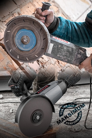 Assur ASR340 2200 W 230 MM Büyük Spiral Taşlama Mavi -