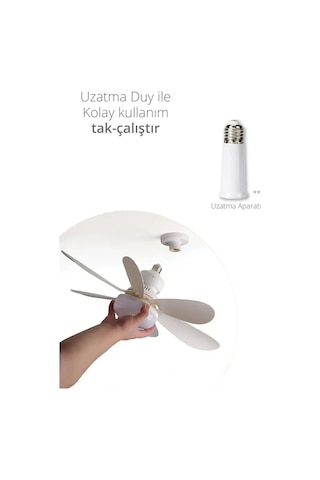 Pazly Sessiz Çalışma 6 Fan Kanat Işıklı Uzaktan Kumandalı Tavan Tipi