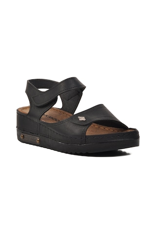 Ayakmod 07-109rr Siyah Kadın Sandalet 001
