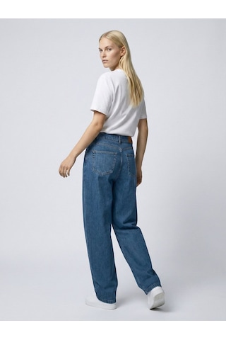 Larrıe Daralan Paça Orta Bel Mid Indigo Jean Pantolon