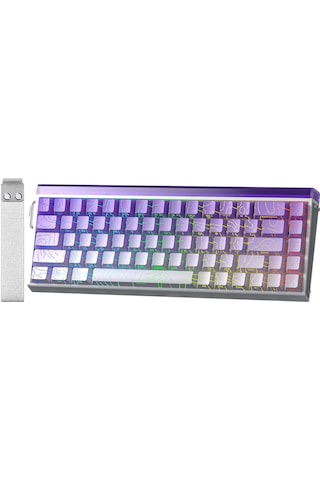 Aula Hero 68 He Manyetik Klavye Rapid Trigger Dragon King Switch 8000hz Rgb Neon Tkl Hot Swap Oyuncu Klavyesi Mor