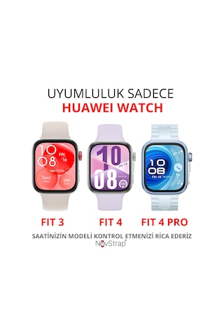 Novstrap Huawei Watch Fit 4 Pro/fit 4/fit 3 İle Uyumlu Kordon Tam Uyumlu Pimli Lansman Silikon Kayış