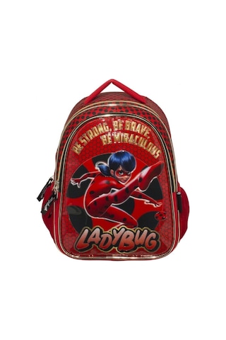 Ladybug Simli İlkokul Kız Çocuk Sırt Çantası Ve Beslenme Çantası Çok Renkli