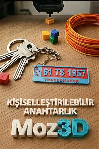 Kişiye Özel Trabzonspor Plaka Anahtarlık Çok Renkli