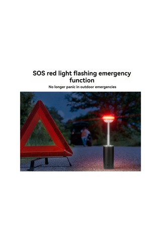 Açık Hava Kamp Feneri 8000mah Şarj Edilebilir Renkli Işıklar Siyah