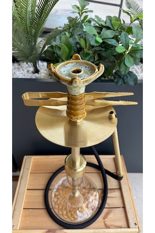 Mr Eds E24 Big Boss Eco - Titanyum Gold & Mr Eds L27 Taycan Nargile Lülesi
