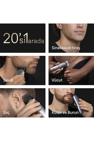 Braun Hepsi Bir Arada Series 9, 20 Si 1 Arada Tıraş Kiti, Problade, Bodygentle Modu, Aıo9500