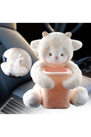 Createtech Yumuşak Peluş Oyuncak Koyun Çöp Araba Magideal Kutusu Çok Renkli