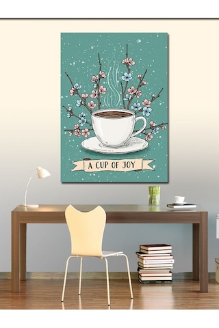 Kanvas Tablo A Joyful Cup Çayı 50cmx70cm