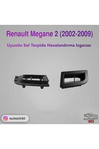 Renault Megane 2 2002-2009 Uyumlu Sol Torpido Havalandırma Izgarası