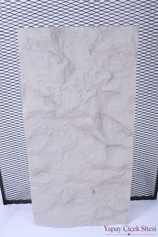 Yapay Çiçek Sitesi Boyanabilir Poliüretan Panel Kaya Model 60x120 Cm Ekru