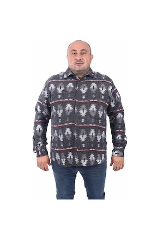 Moc Grande Mocgrande Oduncu Gömlek Mc Three Rug Print 22212 Sıyah Siyah