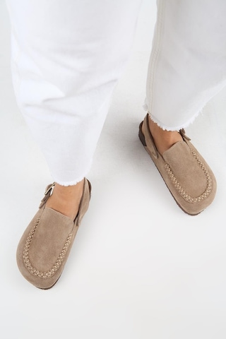 Manijero Alba Mnr.010.01 Kadın Vizon Günlük Hakiki Deri Sandalet Terlik Vizon