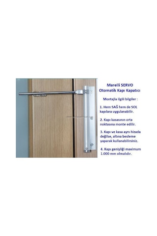 Marelli Servo Otomatik Kapı Kapatıcı bahçe Kapıları