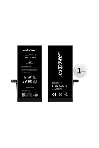 Realpower  Apple Uyumlu iPhone 11 Yüksek Kapasiteli Batarya 3580mah