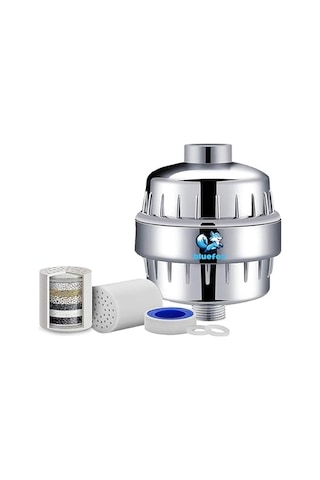 Bluefox Sılver Duş Filtresi Klor Ve Ağır Metal Arıtmalı, Kdf 55 + Aktif Karbon, Saç Ve Cilt Dostu, Kireç Azaltıcı, Evrensel Uyumlu, Aletsiz Montaj, Su Yumuşatıcı