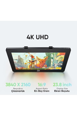 Xp-pen Artist Pro 24 Gen2 Grafik Tablet, 23.8" 4k Ips, 16384 Basınç, Dahili Stand, Vesa Xp Art24pro Gen2