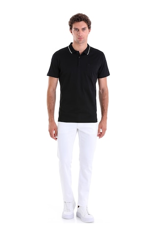 Hatemoğlu Siyah Regular Fit Düz 100% Pamuk Polo Yaka Tişört Siyah