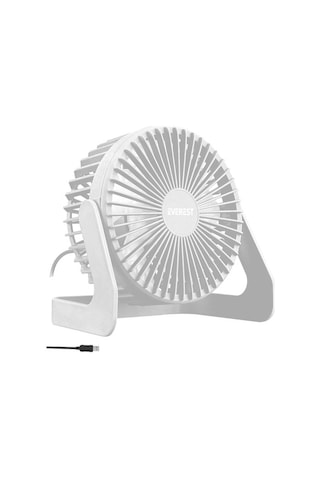 Efn-505 360 Derece Dönüş Taşınabilir Mini Masaüstü Beyaz Usb Fan
