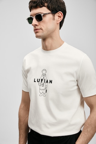 Lufian Sımbad Modern Grafik T- Shirt Kırık Beyaz Kırık Beyaz 111020307100510 Kırık Beyaz