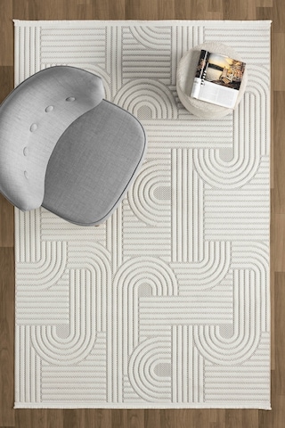 Mariesse Home Bohem Serisi Hav Toz Vermez Kolay Temizlenen Makine Dokuma Halısı Krem