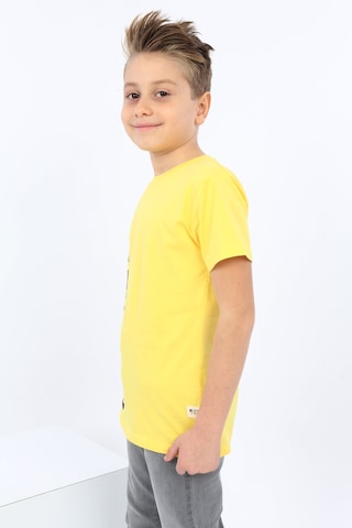 Toontoy Kids Toontoy Erkek Çocuk Dont Stop Go Crazy Baskılı Tişört Koyu Sarı