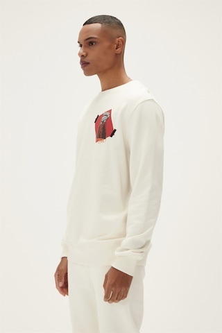 Bad Bear Here Crewneck Erkek Sweatshirt-25261 Beyaz