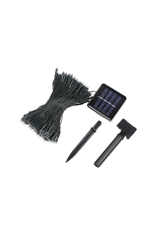 Moly 200 Led Güneş Enerjili Işık Zinciri, 22m, Beyaz Işık, Otomatik Kontrol, Bahçe Dekorasyonu Beyaz