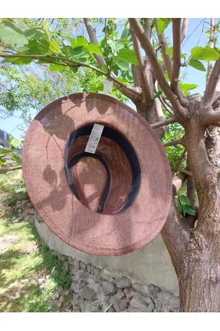 Suyutti Kostan Aksesuar Unisex Hasır Şapka Kahverengi kahverengi