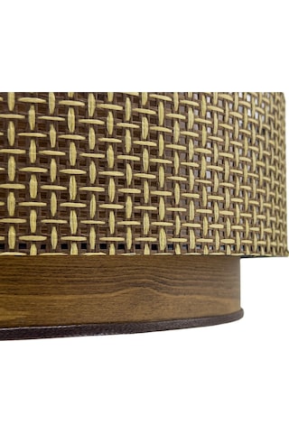 Hasır Kahve Ahşap Desenli Avize Kahverengi