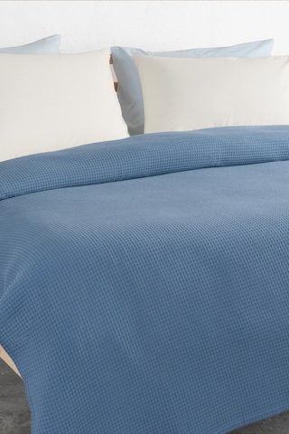 Brine Tek Kişilik %100 Pamuk Pike - Indigo