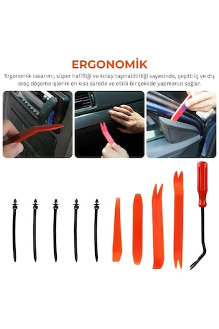 635 Parça Araç Panel Klips Seti + Söküm Aleti Takımı Kasa Iç Döşeme Klipsi Tampon Sabitleme Çıkarma Seti