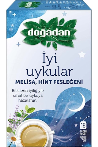 Doğadan İyi Uykular Çayı Melisa Hint Fesleğeni Süzen Poşet 18'li