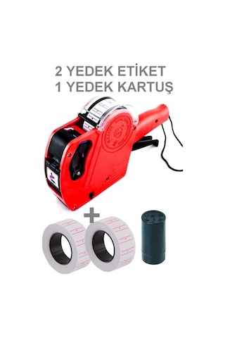 8 Haneli Fiyat Etiket Makinesı + 2 Yedek Etiket + 1 Adet Yedek Kartuş