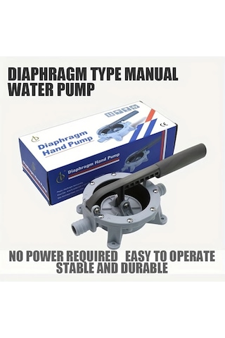 Motion003 720gph Manuel Bilge Su Pompası Deniz Teknesi İçin Kendi Kendine Emişli Diyafram El Aleti Kauçuk Malzeme Gri Tek Paket Su Transferi