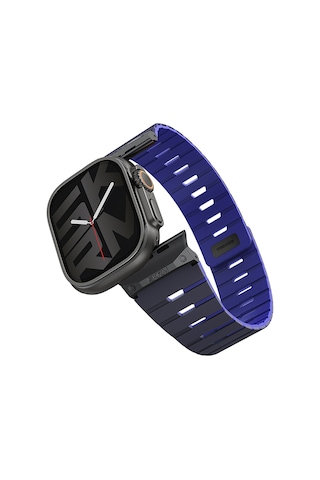 Watch Ultra 49mm Skinarma Gemini Serisi Tpu Magnetik Silikon Kordon Lacivert Lacivert
