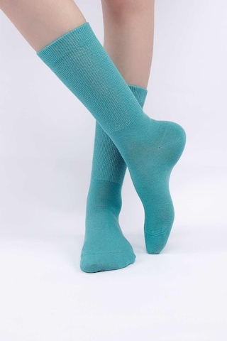 Mısırlı Kadın %10 Gümüş Madeni İçerikli Mavi Soket Çorap M 78000 M Mavi