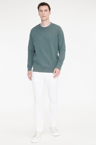 Ac&Co / Altınyıldız Classics Erkek Yesıl Pamuklu Standart Fit Normal Kesim 2 İplik Bisiklet Yaka Sweatshirt Yeşil