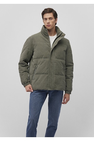 Mavi - Dik Yaka Yeşil Kadife Ceket 0110476-85485 Yeşil