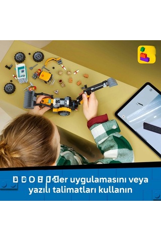 Sarı Kazıcı Yükleyici Yapım Oyuncağı 60480 Diğer