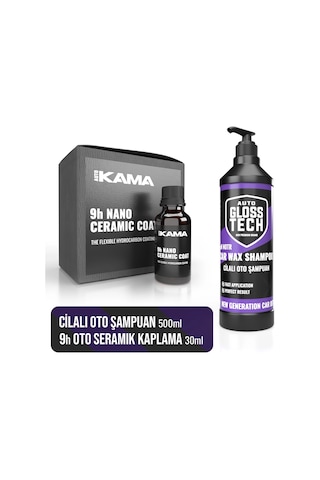 Autokama Ceramic Coat 9h Nano - Glosstech Cilalı Oto Şampuan