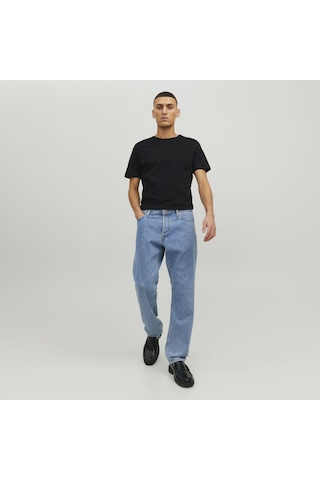 Jack & Jones Bisiklet Yaka Basic Tisört-Organic 12156101 Siyah