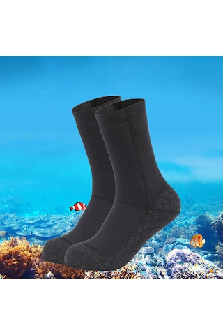 Geeroyoo Neopren Su Ayakkabısı: Isı Tutucu, Anti Kayma Tabanıyla Surf, Sorfing Ve Su Sporları İçin, Evde Terlik Olarak Kullanın Beden: L Çok Renkli