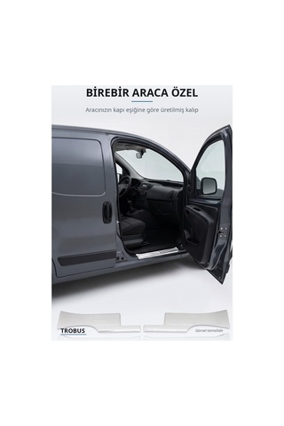 Citroen Nemo 2007 Ve Sonrası Uyumlu Krom İç Kapı Eşiği 4 Parça Paslanmaz Çelik