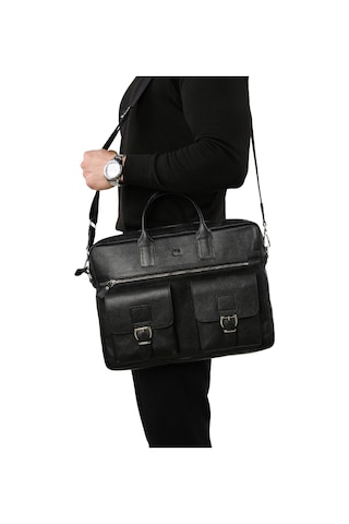 Mft Leather Hakiki Deri Laptop El Çantası Loreen 2230 Flother Siyah
