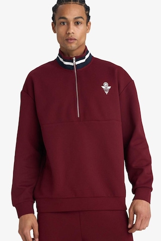 Defacto Boxy Fıt Dik Yaka Sporcu Sweatshirt F9372ax26spbr115 Bordo-br115